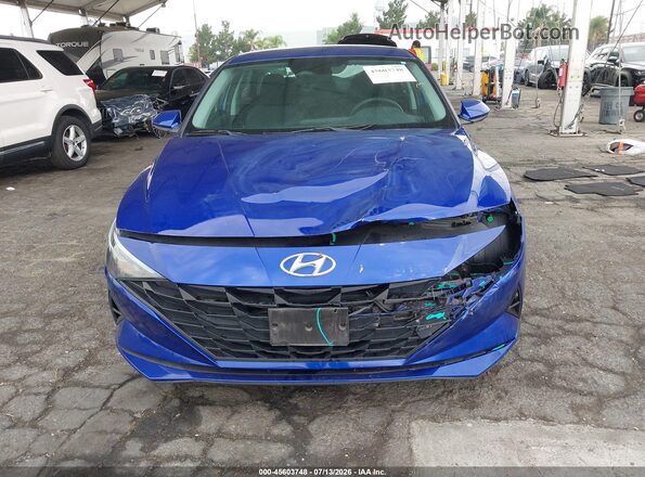 KMHLL4AG6MU141589 2021 HYUNDAI ELANTRA Blue Widok wnętrza z tyłu