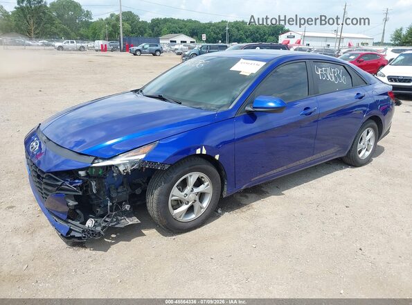 KMHLL4AG8MU163075 2021 HYUNDAI ELANTRA Blue Передня ліва чверть