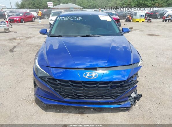 KMHLL4AG8MU163075 2021 HYUNDAI ELANTRA Blue Вид щитка приладів