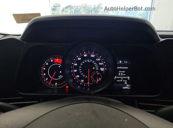 KMHLL4AG8NU329158 2022 HYUNDAI ELANTRA Black Widok zestawu wskaźników