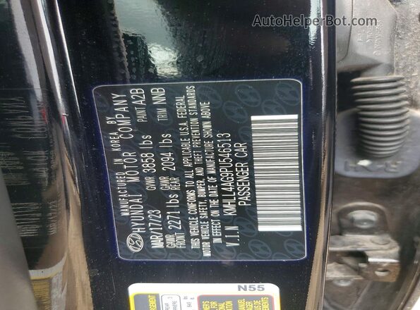 KMHLL4AG9PU546513 2023 HYUNDAI ELANTRA Black Engine compartment view