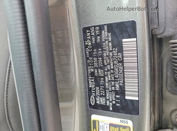 KMHLL4DG4SU872482 2025 HYUNDAI ELANTRA Gray Widok komory silnika