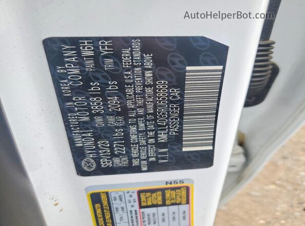 KMHLL4DG5RU658689 2024 HYUNDAI ELANTRA White Widok komory silnika
