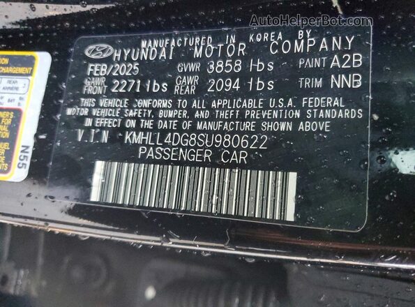 KMHLL4DG8SU980622 2025 HYUNDAI ELANTRA Red Вид наклейки з VIN-кодом