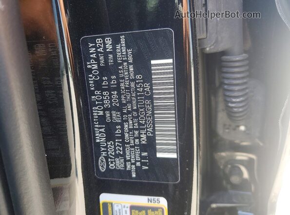 KMHLL4DGXTU114518 2026 HYUNDAI ELANTRA Black Вид підкапотного простору