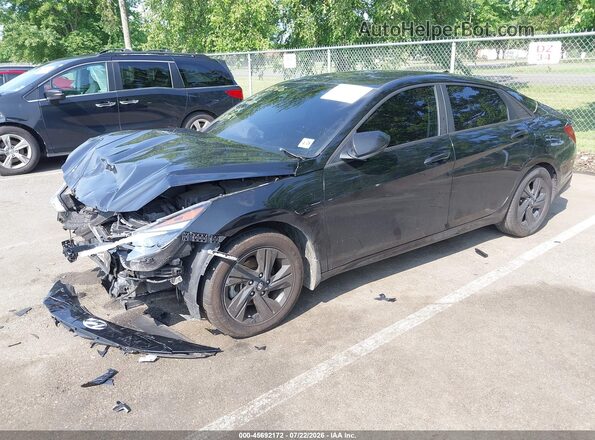 KMHLM4AG4PU523153 2023 HYUNDAI ELANTRA Черный Передняя левая четверть