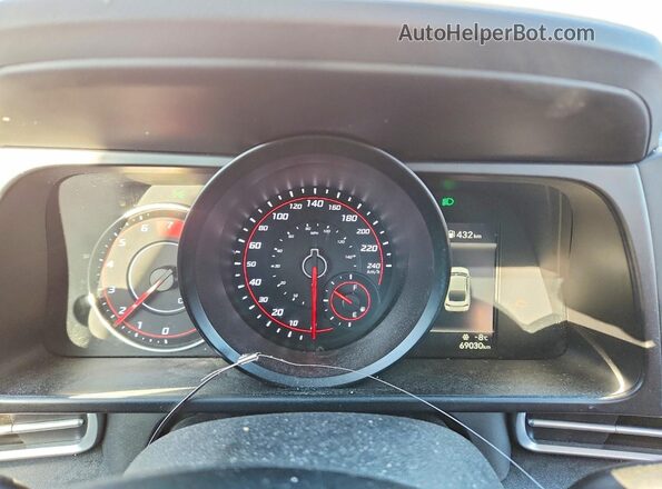 KMHLM4AG6MU161127 2021 HYUNDAI ELANTRA White Вид щитка приладів