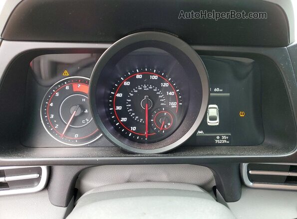 KMHLM4AG7NU353318 2022 HYUNDAI ELANTRA Red Instrument cluster view