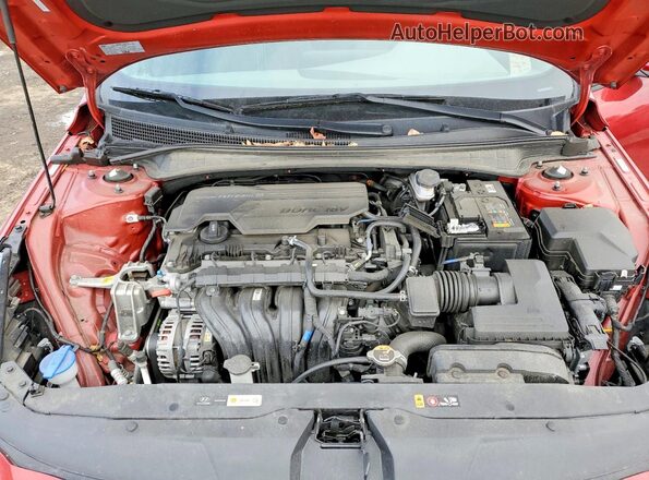 KMHLM4AG7NU353318 2022 HYUNDAI ELANTRA Red Rear interior view