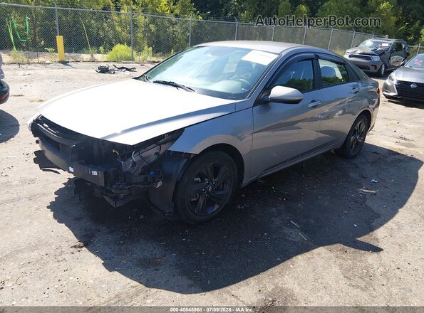 KMHLM4AG8MU197353 2021 HYUNDAI ELANTRA Gray წინა მარცხენა ხედი სამი მეოთხედიდან