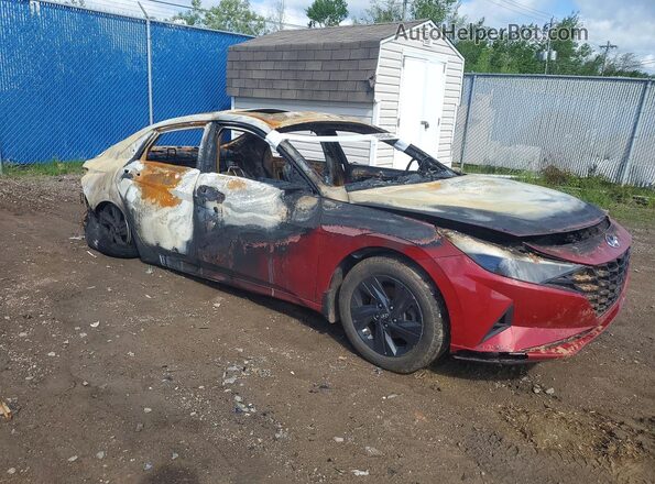 KMHLM4AGXMU145707 2021 HYUNDAI ELANTRA Красный Передняя правая четверть