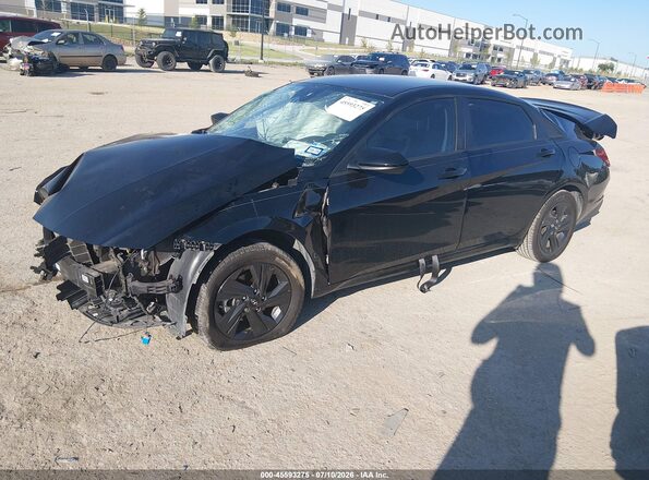 KMHLM4AJ3PU090839 2023 HYUNDAI ELANTRA HYBRID Черный Передняя левая четверть