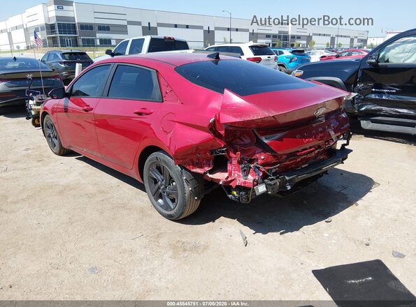 KMHLM4AJ9PU045985 2023 HYUNDAI ELANTRA HYBRID Красный Задняя левая четверть