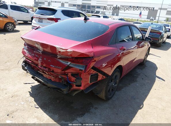 KMHLM4AJ9PU045985 2023 HYUNDAI ELANTRA HYBRID Красный Задняя правая четверть