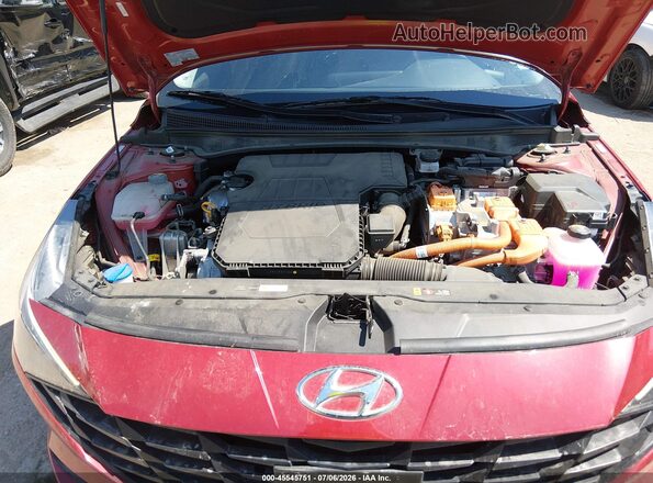 KMHLM4AJ9PU045985 2023 HYUNDAI ELANTRA HYBRID Красный Вид сзади