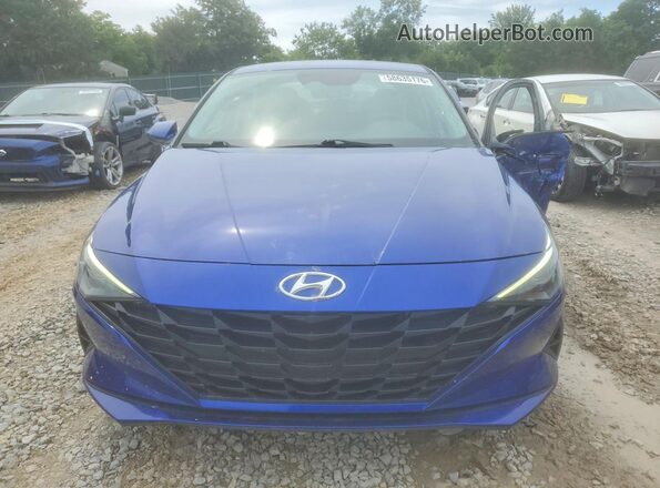 KMHLM4AJXMU010092 2021 HYUNDAI ELANTRA Blue წინა ხედი