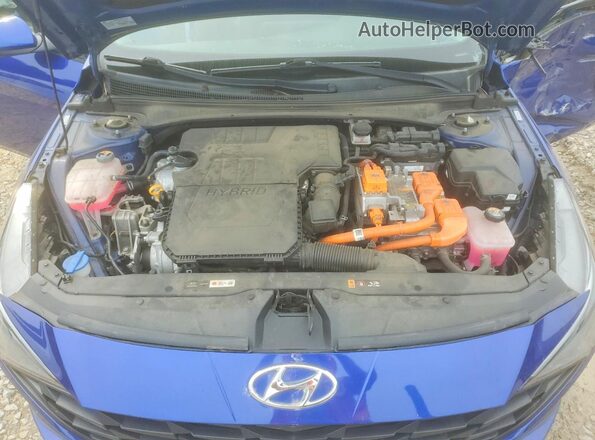 KMHLM4AJXMU010092 2021 HYUNDAI ELANTRA Blue უკანა სალონის ხედი