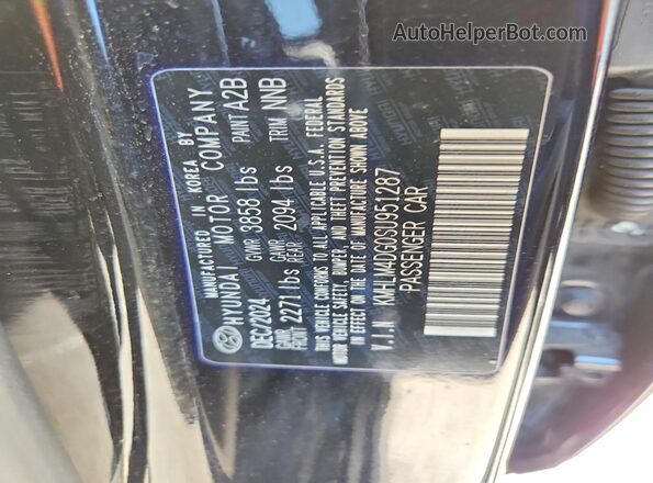 KMHLM4DG0SU951287 2025 HYUNDAI ELANTRA Black Vista del compartimento del motor