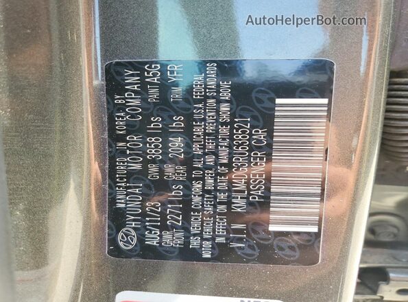 KMHLM4DG3RU638521 2024 HYUNDAI ELANTRA Gray Engine compartment view