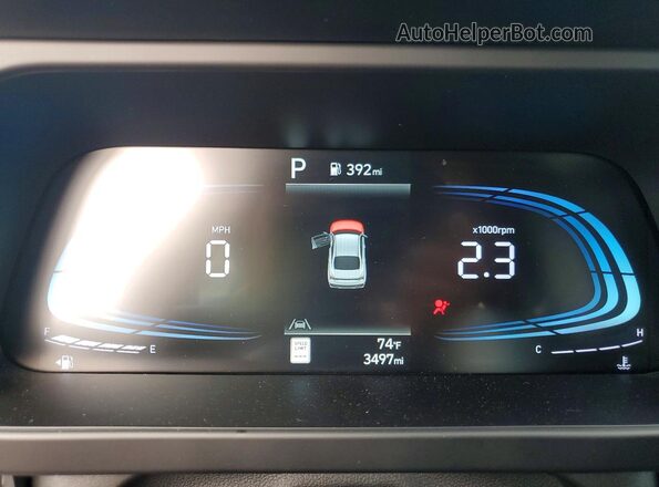 KMHLM4DG4TU210206 2026 HYUNDAI ELANTRA Gray Вид щитка приладів