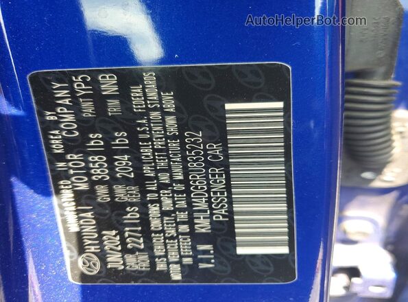 KMHLM4DG6RU835232 2024 HYUNDAI ELANTRA Blue Շարժիչի բաժամունքի տեսք