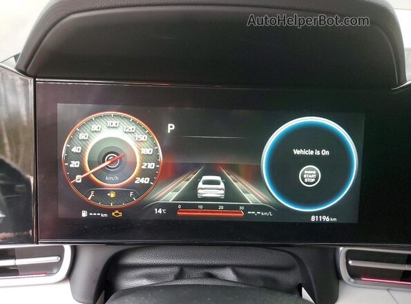KMHLN4AG7MU187684 2021 HYUNDAI ELANTRA Черный Вид щитка приборов