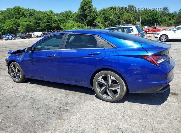KMHLN4AJ0MU011801 2021 HYUNDAI ELANTRA Blue Trasero izquierdo