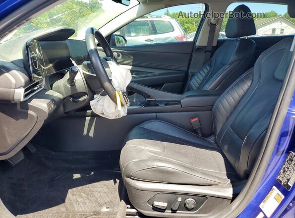 KMHLN4AJ0MU011801 2021 HYUNDAI ELANTRA Blue Vista interior delantera