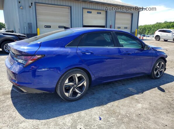 KMHLN4AJ0MU011801 2021 HYUNDAI ELANTRA Blue Trasero derecho