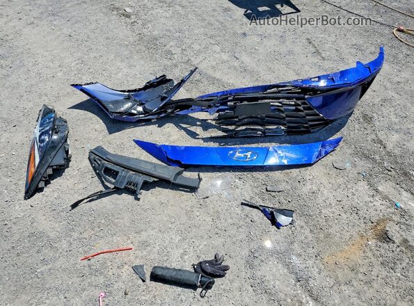 KMHLN4AJ0MU011801 2021 HYUNDAI ELANTRA Blue Vista del compartimento del motor