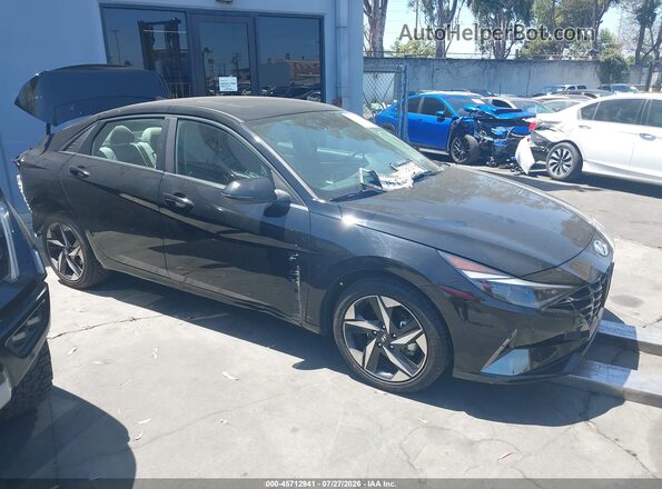 KMHLN4AJ1PU086625 2023 HYUNDAI ELANTRA HYBRID Black Widok wnętrza z tyłu