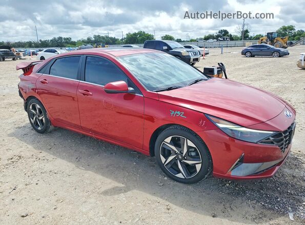 KMHLN4AJ4NU030675 2022 HYUNDAI ELANTRA Red Przód prawy