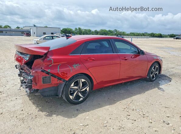 KMHLN4AJ4NU030675 2022 HYUNDAI ELANTRA Red Tył prawy