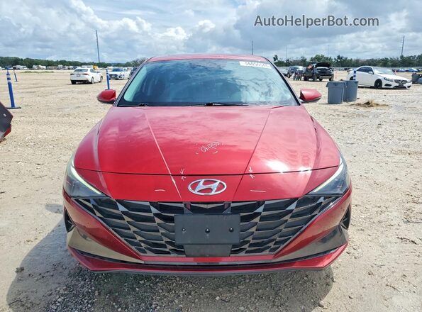 KMHLN4AJ4NU030675 2022 HYUNDAI ELANTRA Red Widok z przodu