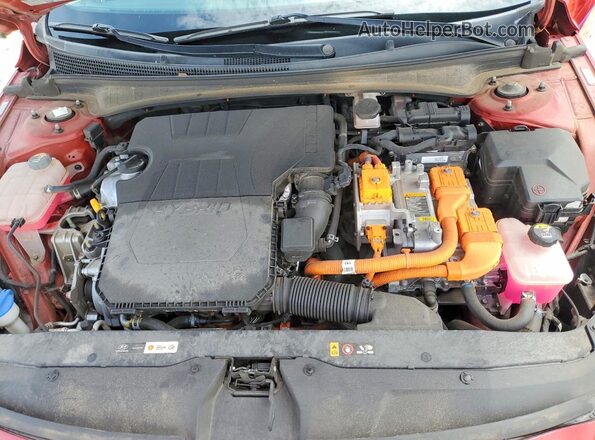 KMHLN4AJ4NU030675 2022 HYUNDAI ELANTRA Red Widok wnętrza z tyłu