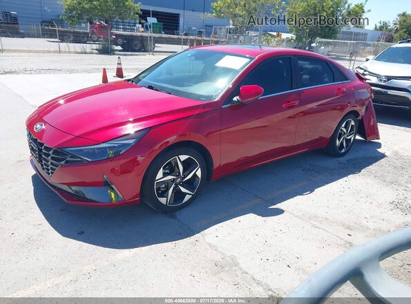 KMHLN4AJ4PU038360 2023 HYUNDAI ELANTRA HYBRID Red Передня ліва чверть