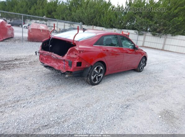 KMHLN4AJ8PU062483 2023 HYUNDAI ELANTRA HYBRID Red Задня права чверть