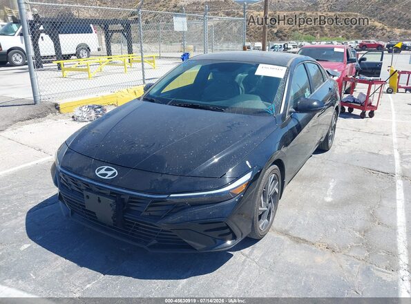 KMHLN4DJ9SU148938 2025 HYUNDAI ELANTRA HYBRID Black წინა მარცხენა ხედი სამი მეოთხედიდან