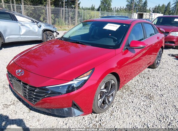 KMHLP4AG0NU355807 2022 HYUNDAI ELANTRA Красный Передняя левая четверть