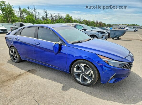 KMHLP4AG1PU405875 2023 HYUNDAI ELANTRA Blue Przód prawy