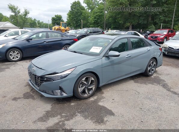 KMHLP4AG4MU134113 2021 HYUNDAI ELANTRA Blue Առջևի ձախ երեք քառորդ տեսարան