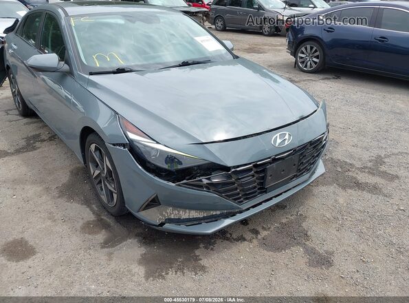 KMHLP4AG4MU134113 2021 HYUNDAI ELANTRA Blue Դիմացի տեսք