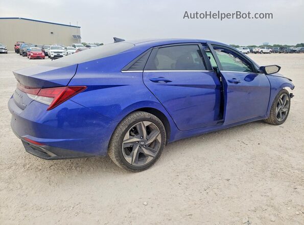 KMHLP4AG4MU170318 2021 HYUNDAI ELANTRA Blue Trasero derecho