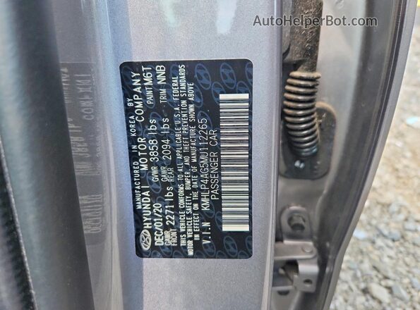 KMHLP4AG5MU112265 2021 HYUNDAI ELANTRA Gray Շարժիչի բաժամունքի տեսք