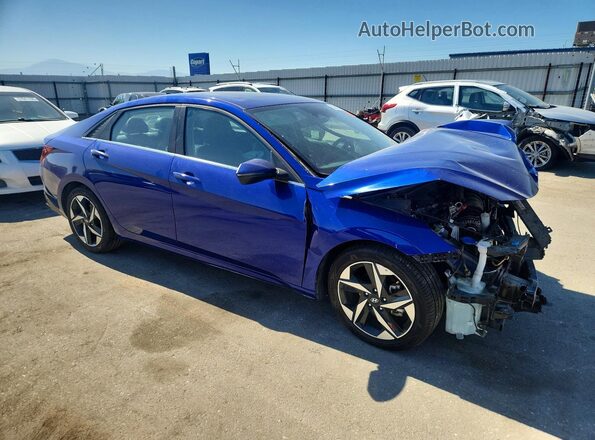 KMHLP4AG6PU400879 2023 HYUNDAI ELANTRA Blue Delantero derecho