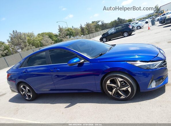 KMHLP4AGXPU480834 2023 HYUNDAI ELANTRA Blue Вид задньої частини салону