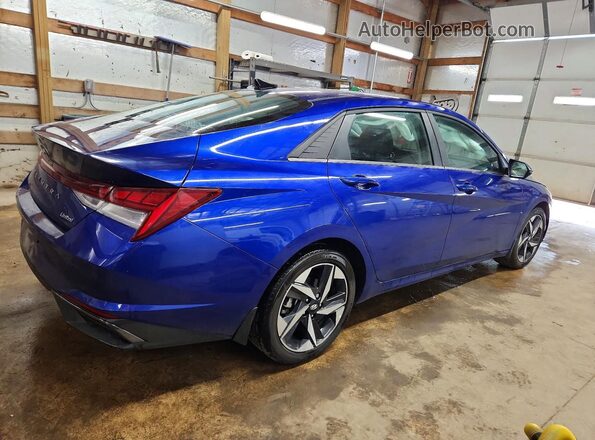 KMHLP4AGXPU600180 2023 HYUNDAI ELANTRA Blue Trasero derecho