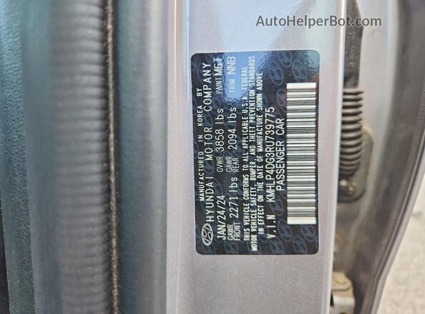 KMHLP4DG3RU739775 2024 HYUNDAI ELANTRA Silver Vista del compartimento del motor