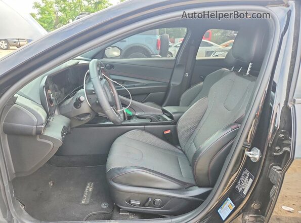 KMHLR4AF0PU411846 2023 HYUNDAI ELANTRA Black Front interior view