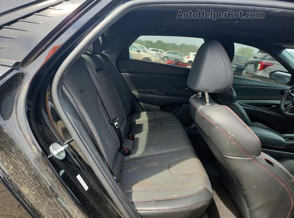 KMHLR4AF0PU411846 2023 HYUNDAI ELANTRA Black Rear seats view